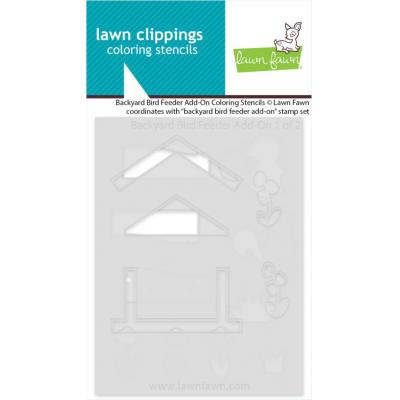 Lawn Fawn Coloring Stencils - Backyard Bird Feeder Add-On